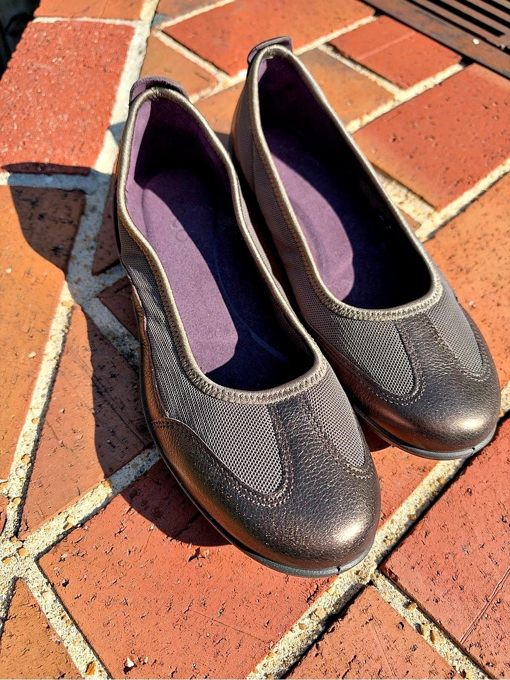 ECCO Bluma Summer Ballerina Brown Slip-On Flats